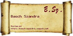 Basch Szandra névjegykártya